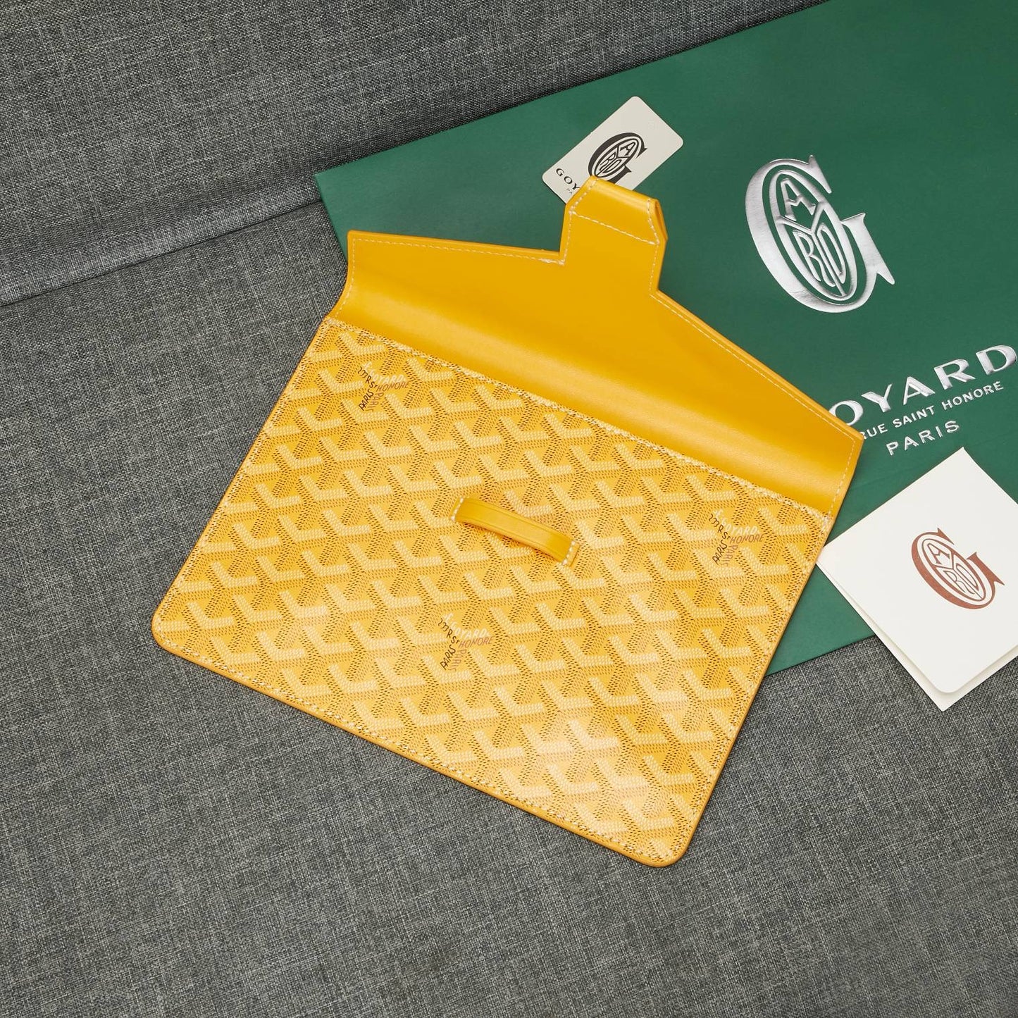 Goyard Camondo 2 Pouch In Goyardine Envelope Canvas Clutch✨ - buyonlinebehappy