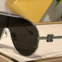 New Season LOEWE Spoiler aviator mask glasses in metal 40111U ✨