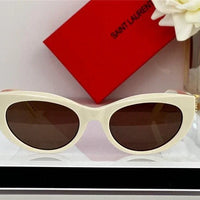 Saint Laurent Women's Monogram Hinge Narrow Cat Eye Sunglasses Women's ✨