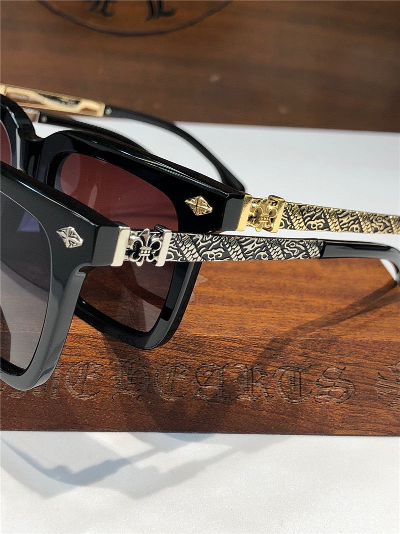 Chrome Hearts 8271 square-frame tinted sunglasses⚜️ - buyonlinebehappy