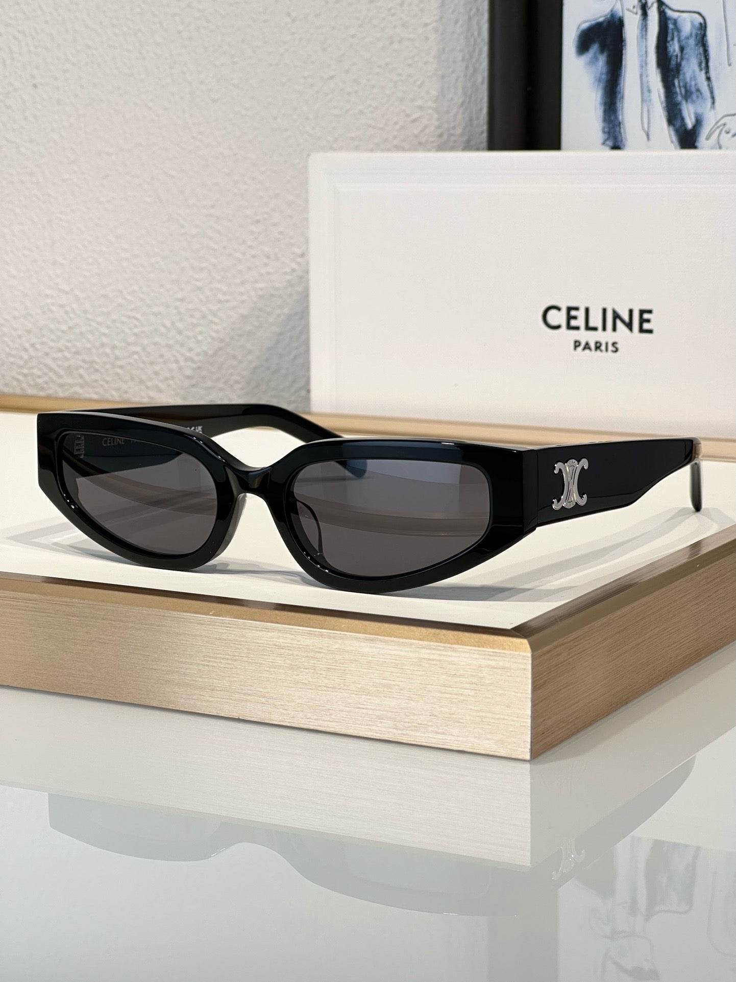 CELINE Eyewear 40269U Triomphe cat-eye Women's Céline Sunglasses✨ - buyonlinebehappy