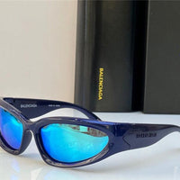 BALENCIAGA 0157S Swift oval-frame Sunglasses 🖤