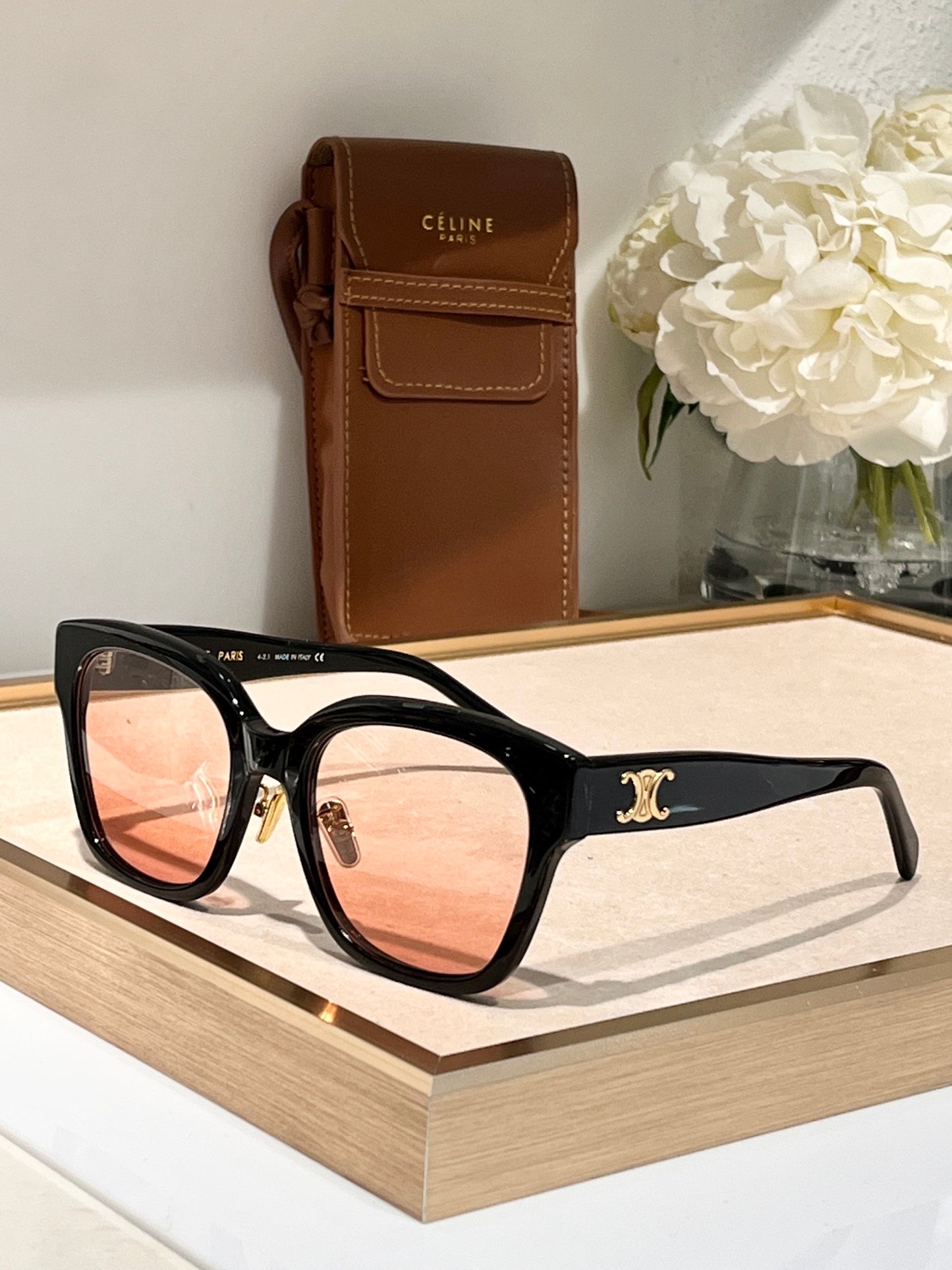 Celine TRIOMPHE CL 40222 F 74S Square Sunglasses ✨ - buyonlinebehappy