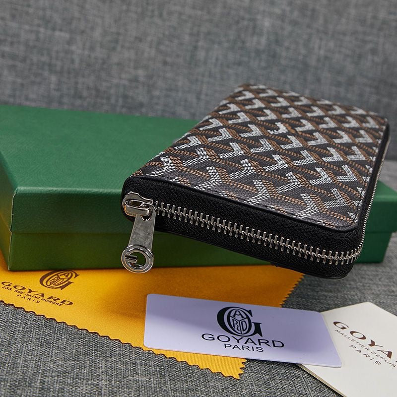 Goyard Matignon GM Zipper Wallet In Goyardine Canvas✨ - buyonlinebehappy