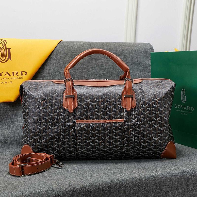 -   Goyard Boston 50 Bag In Goyardine Canvas Travel Bag Luggage ✨ - buyonlinebehappy