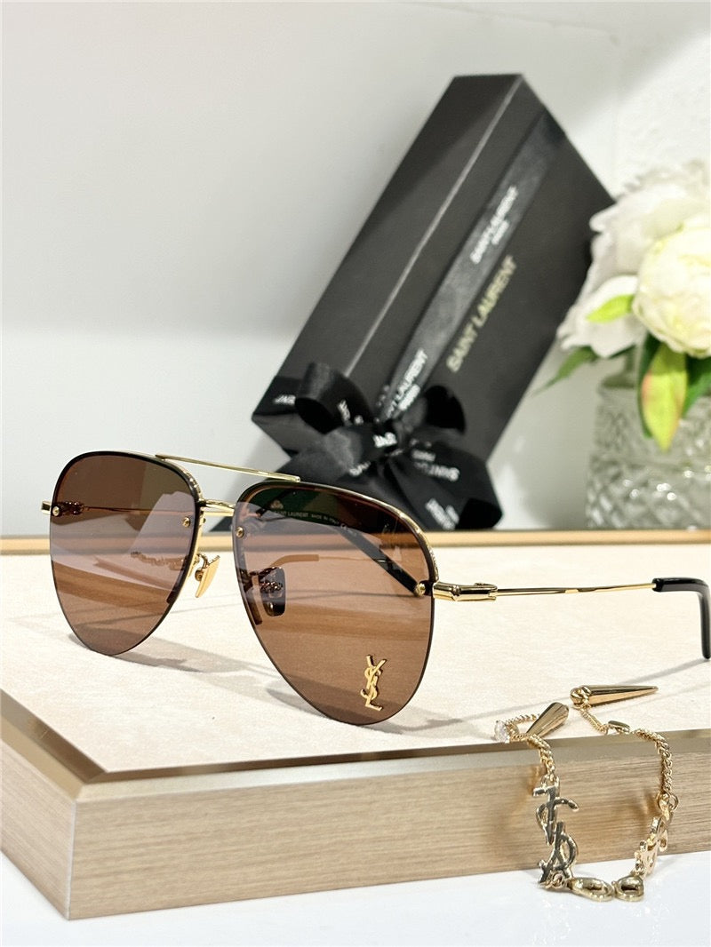 YSL Saint Laurent 11M Classic Sun Aviator Unisex Sunglasses ✨ - buyonlinebehappy