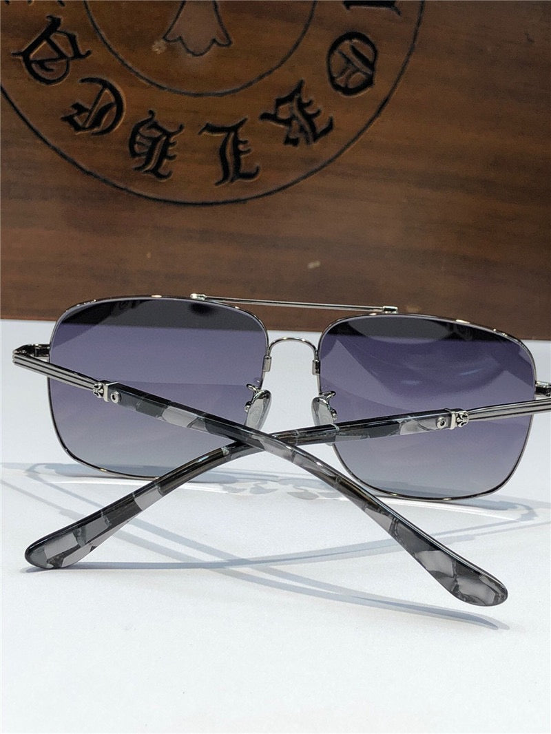 Chrome Hearts 8229 Metal-Acetate Aviator Sunglasses⚜️ - buyonlinebehappy