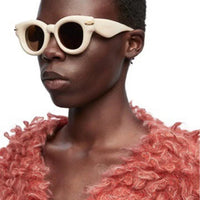 LOEWE Butterfly Inflated Round-Frame Acetate Sunglasses ✨