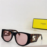 Fendi BAGUETTE FE 40109 I 01A Oval Sunglasses Women's✨