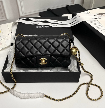 -  CHANEL  Flap Bag Beige Gold Ball 20cm ✨ - onlinechics.com