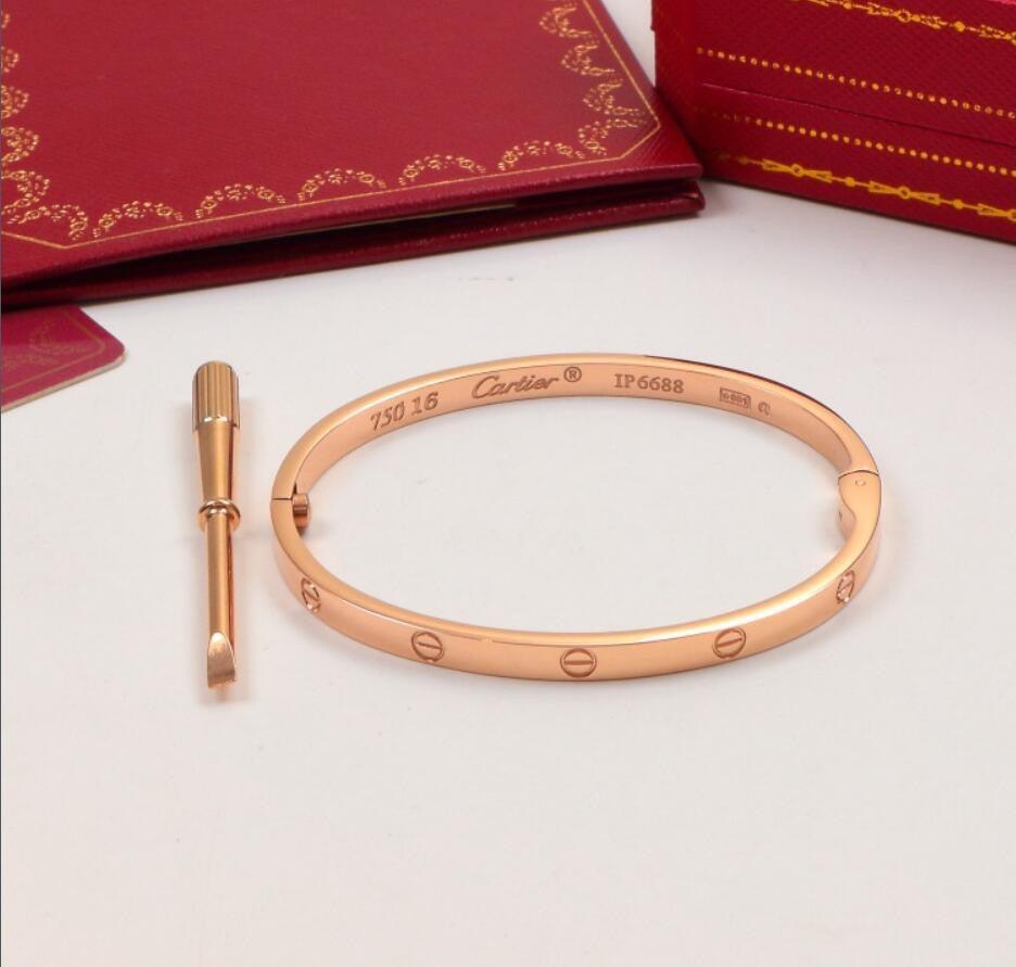 Cartier 18K Gold Plated Jewelry LOVE Bracelet yellow rose silver ✨ - buyonlinebehappy