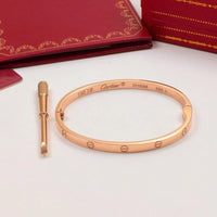 Cartier 18K Gold Plated Jewelry LOVE Bracelet yellow rose silver ✨