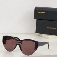 BALENCIAGA SKI 0004 Navy Blue Shield Mask Fashion Sunglasses BB0004SA Unisex 010  🖤