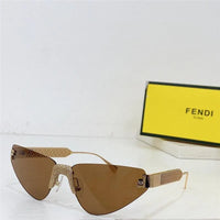 2024 FENDI First Crystal Gold metal Sunglasses 4127US shape Women's✨