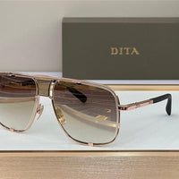DITA MACH-FIVE Rose Gold-Gold-Brown Unisex Clear Sunglasses 🔱