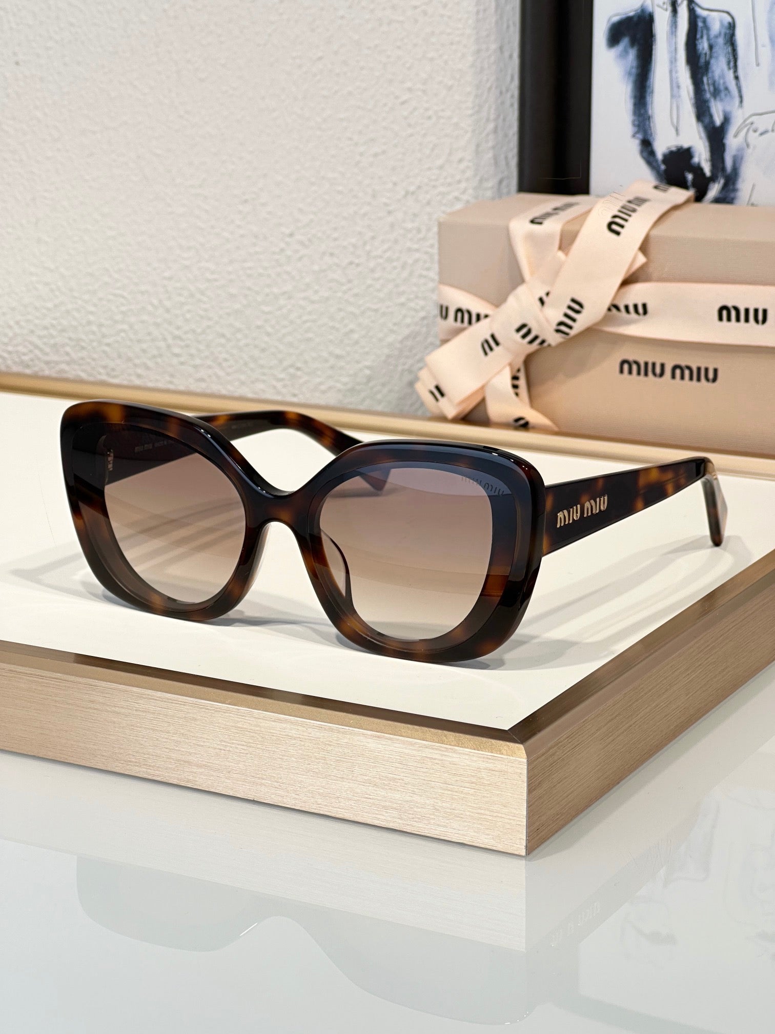 New Season Miu Miu LOGO SMU 06X Women's Sunglasses✨ - buyonlinebehappy