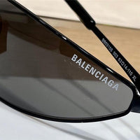 BALENCIAGA RAZOR CAT EYE BB0315 XL Black-Silver Sunglasses🏳️