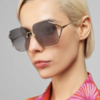 GUCCI 0651S Square 60mm Aviator Sunglasses ✨