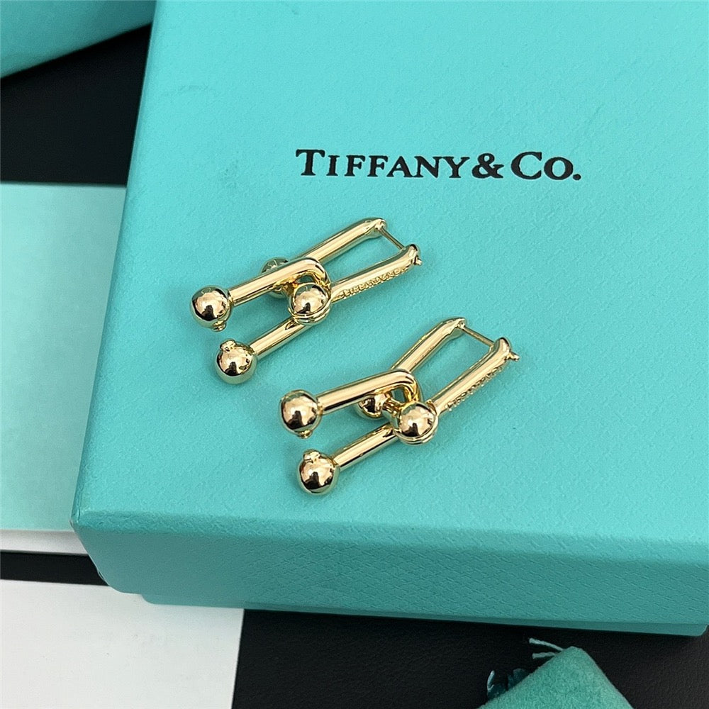 Tiffany&Co 18k Gold Plated 12 models Long Earrings Chain Link Diamond luxury Designer Jewelry for Women's Lock graduated Pavé Diamonds ✨ - buyonlinebehappy