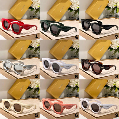 1 2024 New Season LOEWE Inflated round-frame Sunglasses 🖤 - buyonlinebehappy