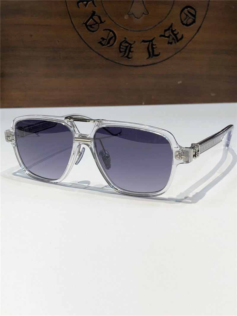 Chrome Hearts Sunglasses 8193 Black-Clear-Silver ✨ - buyonlinebehappy