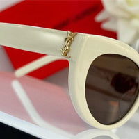 Saint Laurent Women's Monogram Hinge Narrow Cat Eye Sunglasses Women's ✨