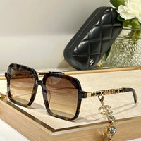 CHANEL Square Metal & Strass Sunglasses 4578 🖤