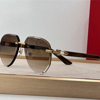 Cartier C DECOR CT0440S Wood frame Unisex Sunglasses 🐆