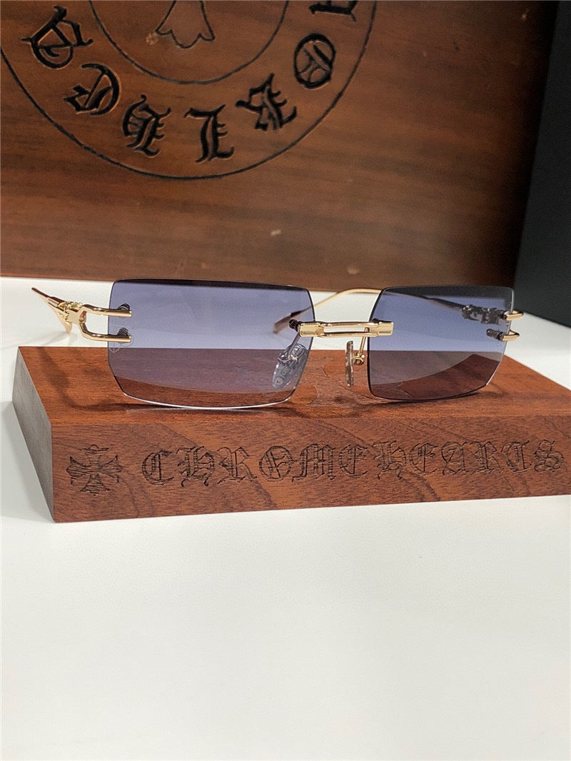 Chrome Hearts LORDIE Gold Rimless 56 15 134 Zeiss Lenses Sunglasses⚜️ - buyonlinebehappy