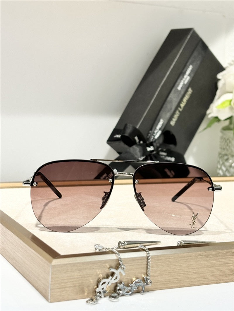 YSL Saint Laurent 11M Classic Sun Aviator Unisex Sunglasses ✨ - buyonlinebehappy