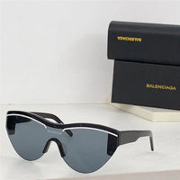 BALENCIAGA SKI 0004 Navy Blue Shield Mask Fashion Sunglasses BB0004SA Unisex 010  🖤