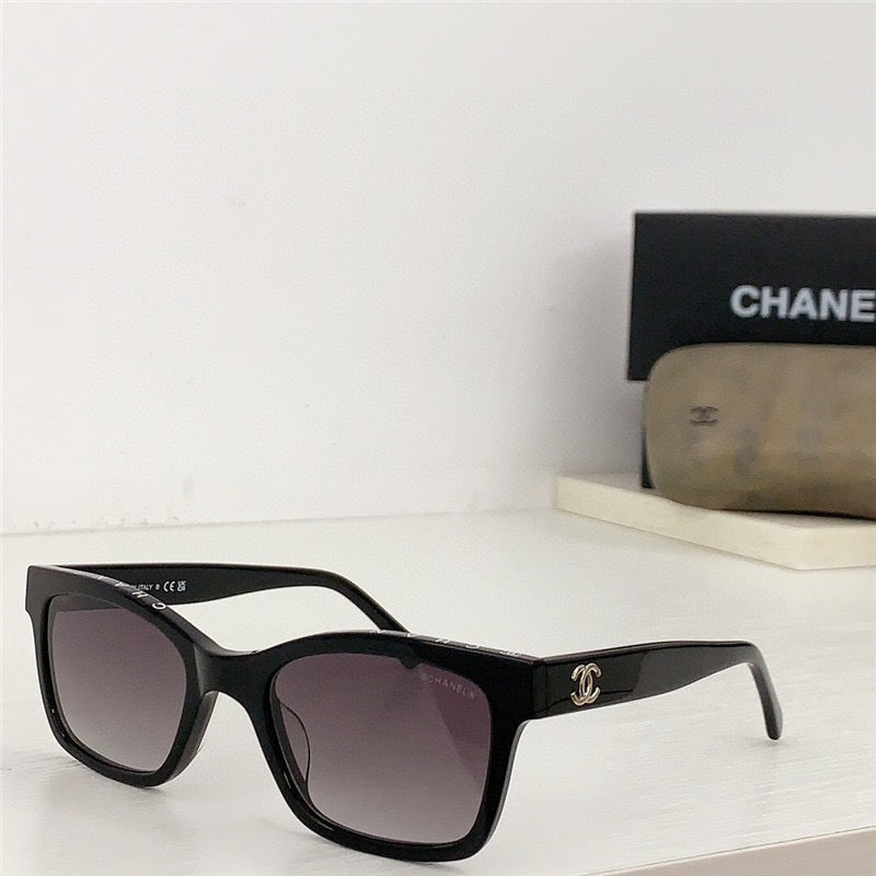 2024 Chanel CH5417 - Black/Beige Women's Acetate Sunglasses ✨ - buyonlinebehappy