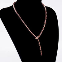 BVLGARI SERPENTI VIPER NECKLACE 18K Gold Plated Women's Jewelry GOLD-ROSE-WHITE  ✨