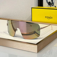 Fendi 2024 First Mask FE 4121 US 28G Shield Sunglasses Women's✨