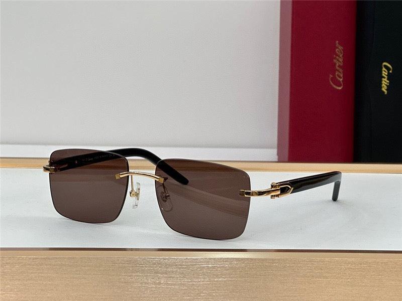 CARTIER Lens Buffalo Horn 60MM-140MM Men's Sunglasses CT0031RS 001 ✨ - buyonlinebehappy