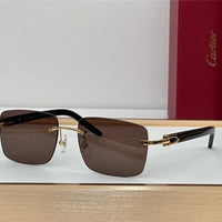 CARTIER Lens Buffalo Horn 60MM-140MM Men's Sunglasses CT 0031RS 001 ✨