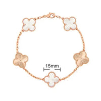 Van Cleef Vintage Alhambra Bracelet 18K Gold Plated Women's Jewelry 19 models✨