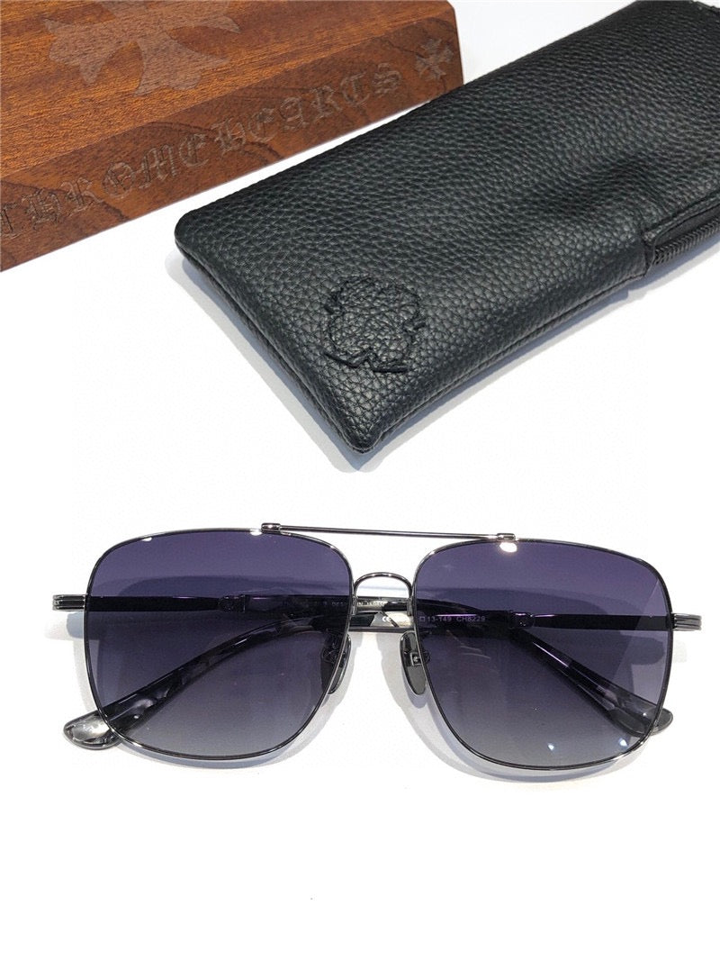 Chrome Hearts 8229 Metal-Acetate Aviator Sunglasses⚜️ - buyonlinebehappy