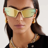 GIVENCHY GIV CUT GV40066U Cat-eye gold-tone sunglasses Size 66✨