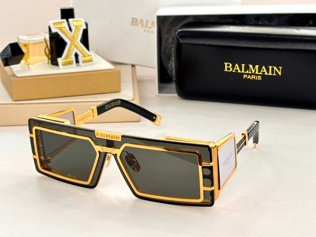 BALMAIN Eyewear Wonder Boy III rectangle-frame sunglasses✨ - buyonlinebehappy