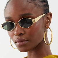 CELINE 40254 Triomphe hexagon-frame gold-tone and tortoiseshell acetate sunglasses ✨