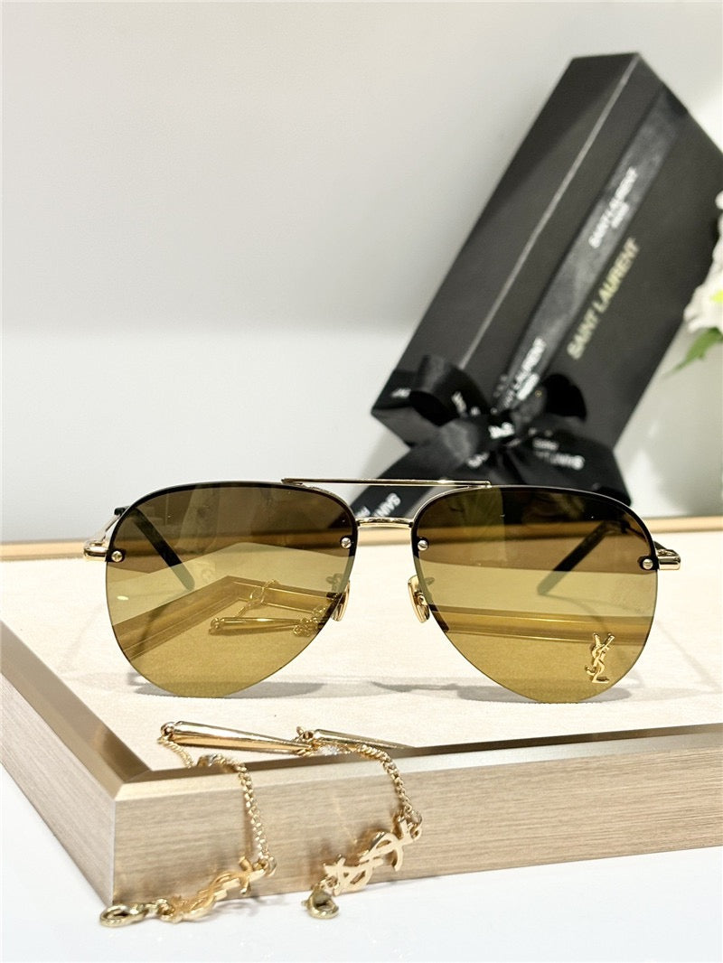 YSL Saint Laurent 11M Classic Sun Aviator Unisex Sunglasses ✨ - buyonlinebehappy