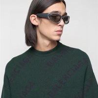 BALENCIAGA 0157S Swift oval-frame Sunglasses 🖤