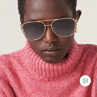 NEW SEASON Miu Miu 52ZS Metal Logo-frame Sunglasses ✨