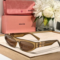 Miu Miu Glimpse oval-frame Acetate - 54 -07ZS Women's Sunglasses