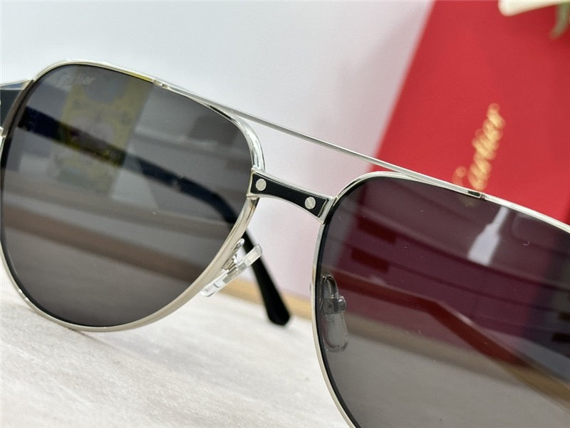 Cartier Exception POLARISED CT0425S 001 Sunglasses Pilot 59-16-140 ✨ - buyonlinebehappy