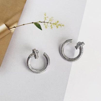 Tiffany&Co 18K Gold Plated Jewelry For Women T1 Circle Pendant Necklace in yellow rose silver with Zircon✨ - buyonlinebehappy