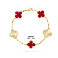 Van Cleef Vintage Alhambra Bracelet 18K Gold Plated Women's Jewelry 19 models✨