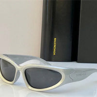 BALENCIAGA 0157S Swift oval-frame Sunglasses 🖤