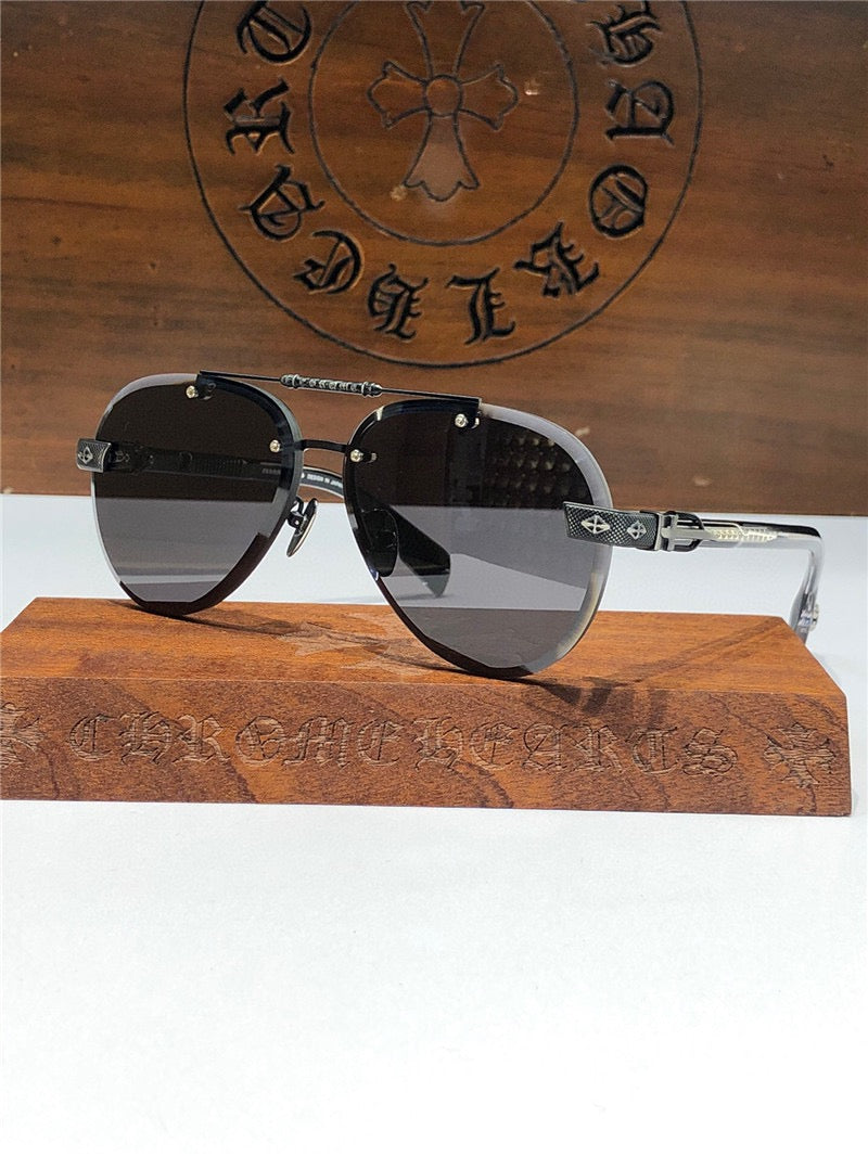 Chrome Hearts 8267 Metal frame Luxury Pilot Sunglasses🔱 - buyonlinebehappy